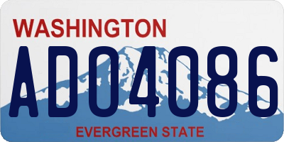 WA license plate ADO4086