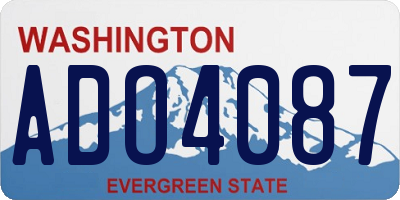 WA license plate ADO4087