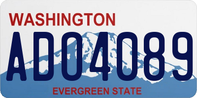 WA license plate ADO4089