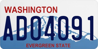 WA license plate ADO4091