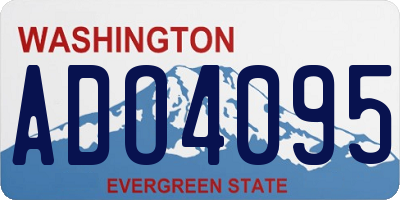 WA license plate ADO4095