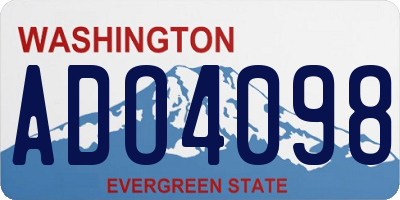 WA license plate ADO4098