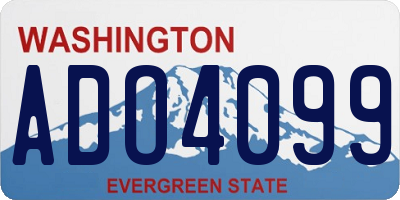 WA license plate ADO4099