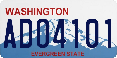 WA license plate ADO4101