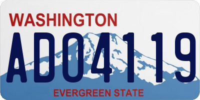 WA license plate ADO4119