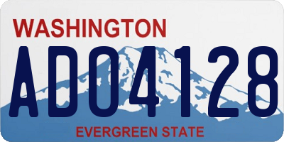 WA license plate ADO4128