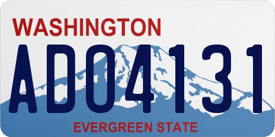 WA license plate ADO4131