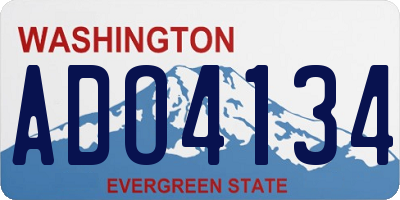 WA license plate ADO4134