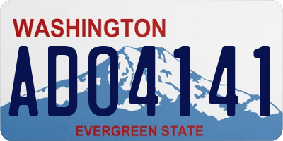 WA license plate ADO4141