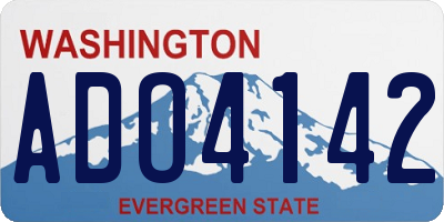 WA license plate ADO4142