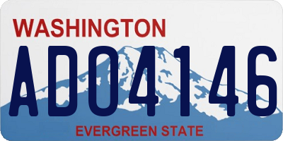 WA license plate ADO4146