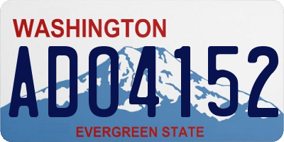 WA license plate ADO4152