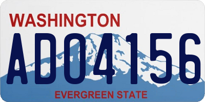 WA license plate ADO4156
