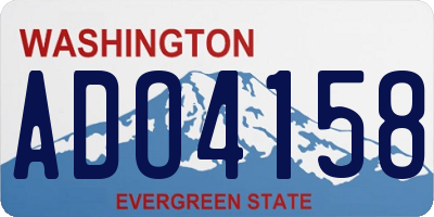 WA license plate ADO4158