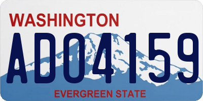 WA license plate ADO4159