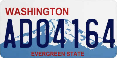 WA license plate ADO4164
