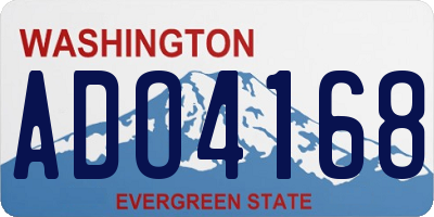 WA license plate ADO4168