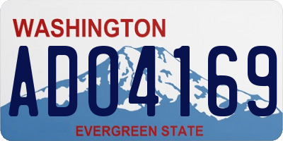 WA license plate ADO4169
