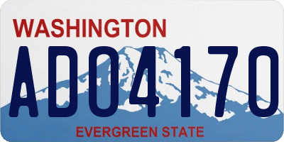 WA license plate ADO4170