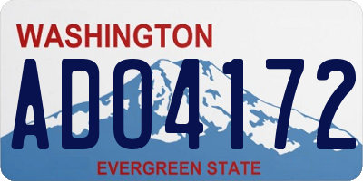 WA license plate ADO4172
