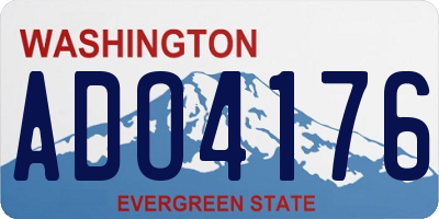WA license plate ADO4176