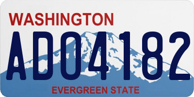 WA license plate ADO4182