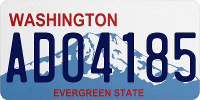 WA license plate ADO4185