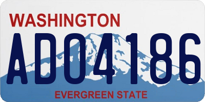 WA license plate ADO4186