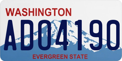 WA license plate ADO4190