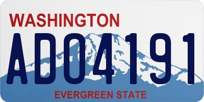 WA license plate ADO4191