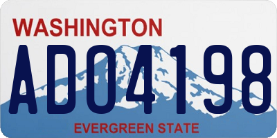 WA license plate ADO4198