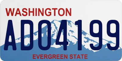 WA license plate ADO4199
