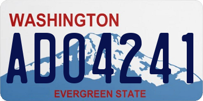 WA license plate ADO4241