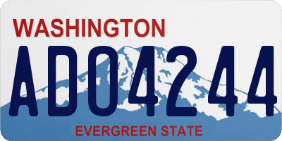 WA license plate ADO4244