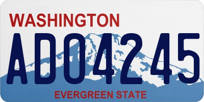 WA license plate ADO4245