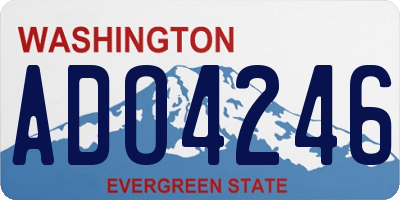 WA license plate ADO4246