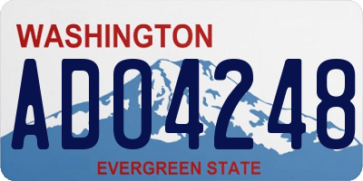 WA license plate ADO4248