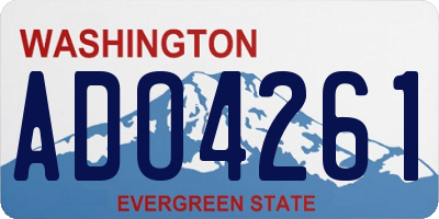 WA license plate ADO4261