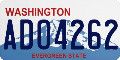 WA license plate ADO4262