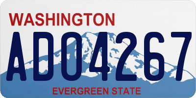 WA license plate ADO4267
