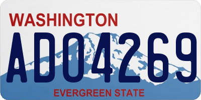 WA license plate ADO4269