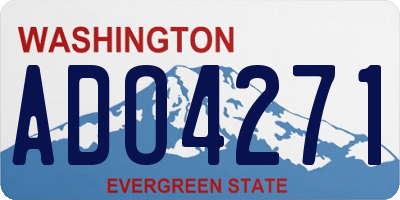 WA license plate ADO4271