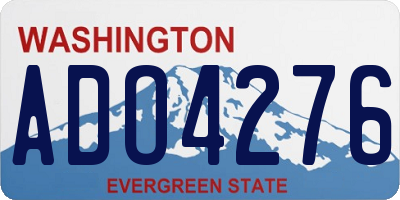 WA license plate ADO4276