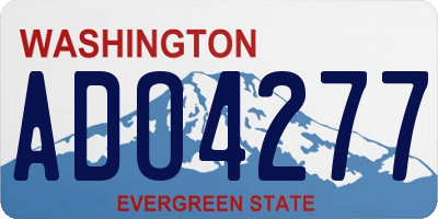 WA license plate ADO4277