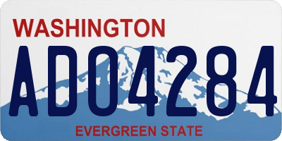 WA license plate ADO4284