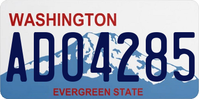 WA license plate ADO4285