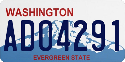 WA license plate ADO4291