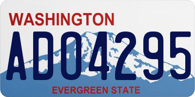 WA license plate ADO4295