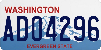 WA license plate ADO4296