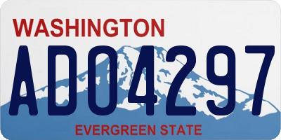 WA license plate ADO4297